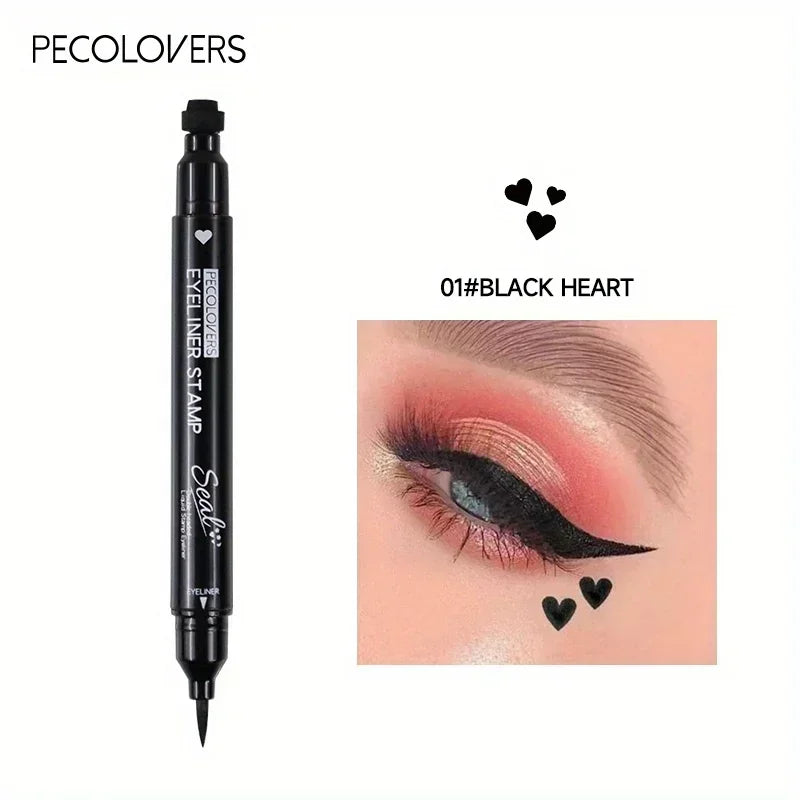 1PC 2-in-1 Waterproof Eyeliner - Quick Drying, Smooth, Anti-smudge, Beginner-friendly, Suitable for Halloween Christmas Makeup Zpaxo 01