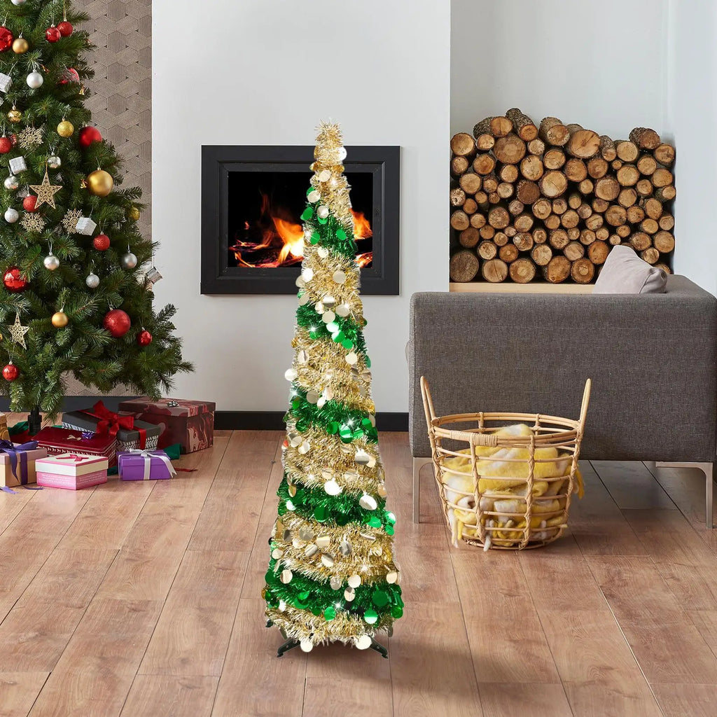 Artificial Christmas Tree Pencil Trees Popup Holiday Decor Indoor