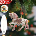 Golden Acrylic Horse Keychain Pendant – Bag & Car Ornament Acrylic Keychain Charm Zpaxo Style 16