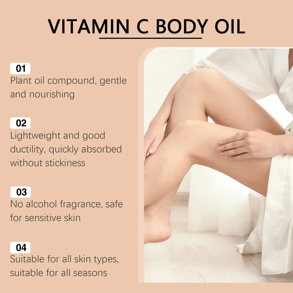 Vitamin C Body Softening Oil Moisturizes Nourishes Repairs And Brightens Dual Effects To Improve Dryness And Darkening Zpaxo