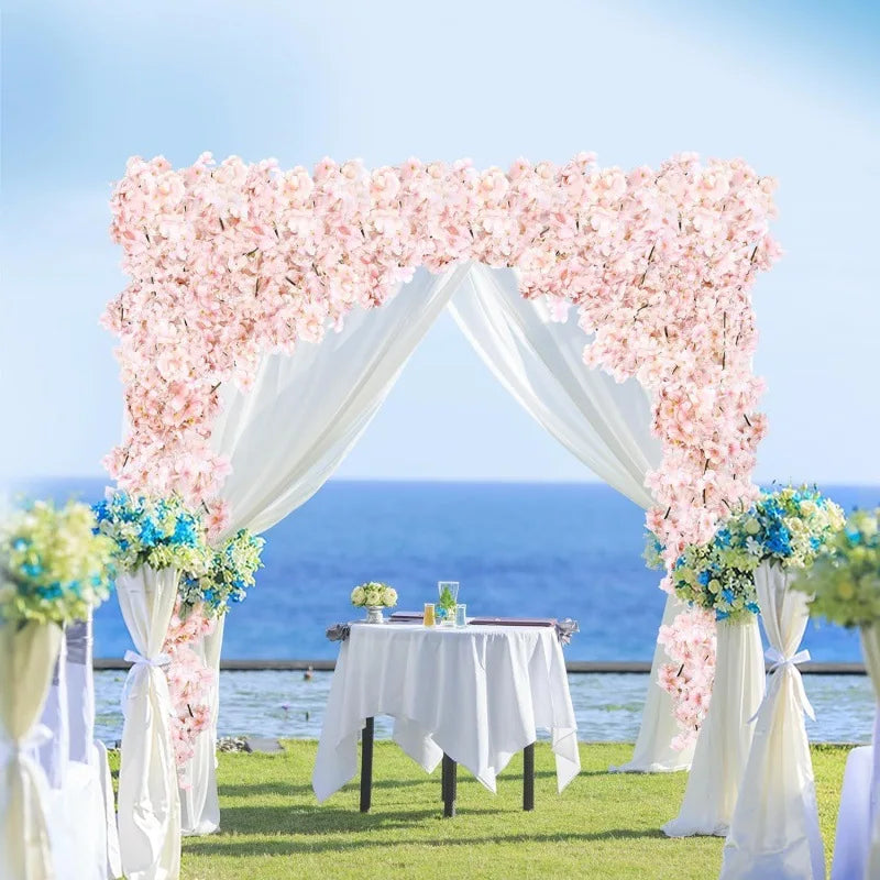 Long Realistic Artificial Cherry Blossom Wisteria Hanging Vine