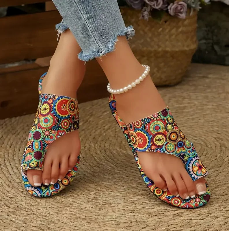Women Slippers Retro Gladiator Shoes Bohemia Flat Sandals Summer Clip Zpaxo