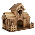 Birdhouses for Outdoors Wooden Natural Rustic Nest Chickadee Bird House for Nesting Feeding Breeding Garden Tree Balcony Deck Zpaxo A China Mainland