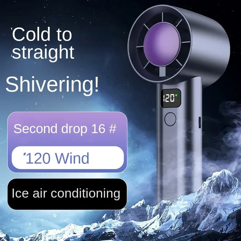 Portable Handheld Turbo Fan Adjustable Mini Personal Battery Operated