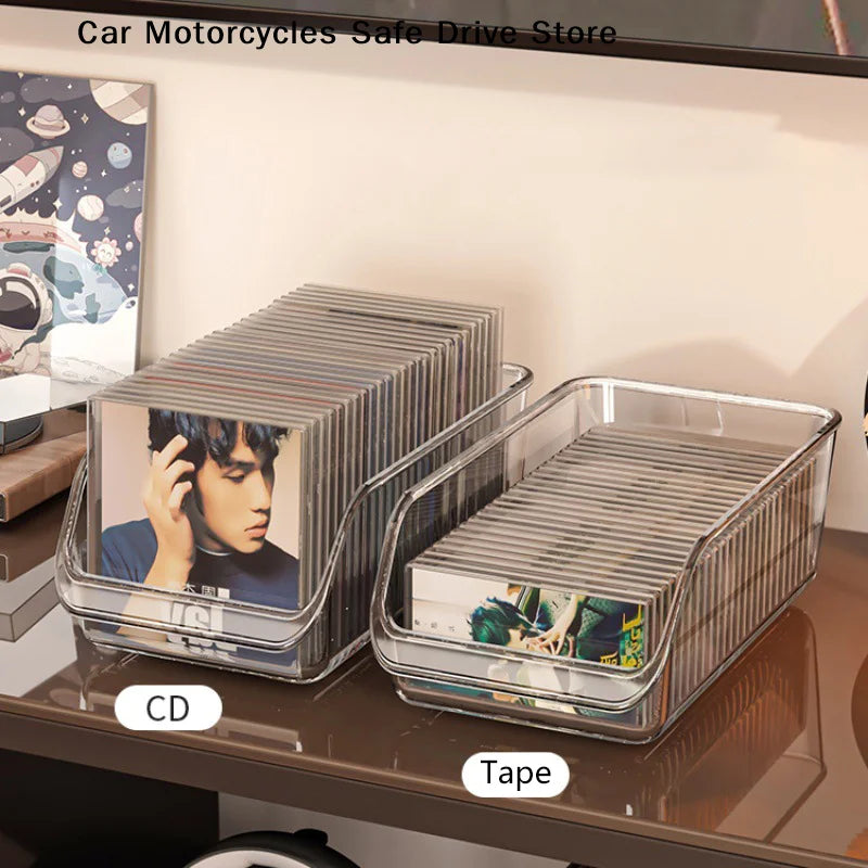 Large Capacity CD Disc Rack Desktop Vinyl Record Magnetic Tape