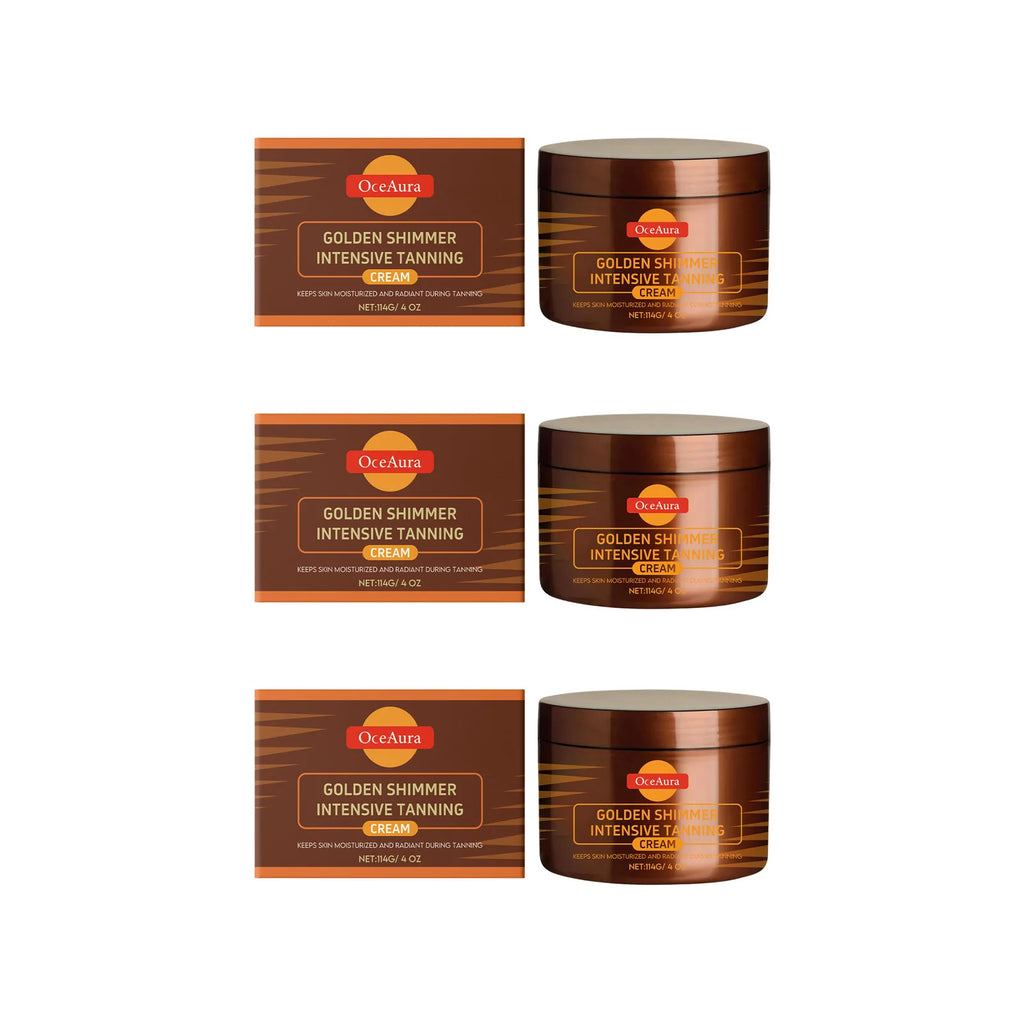 OceAura Tanning Accelerator Gel – Natural Bronze Glow, 114g Self Tanner Gel Zpaxo 3 x 114g Boxed