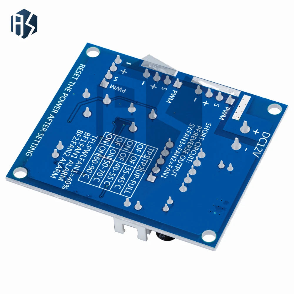 DC 12V 5A PWM PC CPU Fan Temperature Control Speed Controller Module Buzzer High-Temp Alarm NTC B 3950 Thermistor 50K Zpaxo