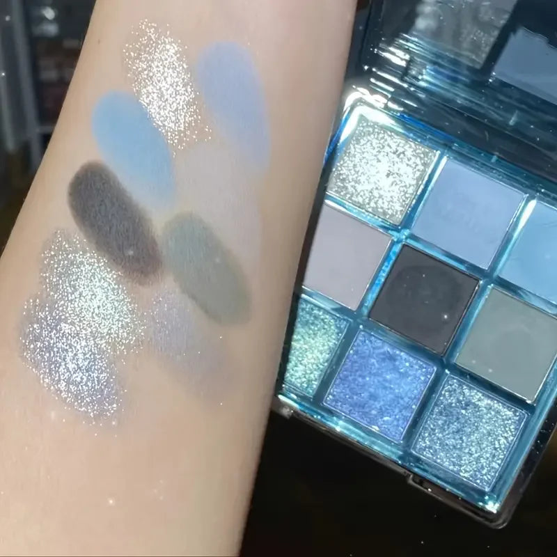 Nine-color eye shadow plate Jiugong grid pearl matte flash hazelnut cocoa eye shadow plate Zpaxo