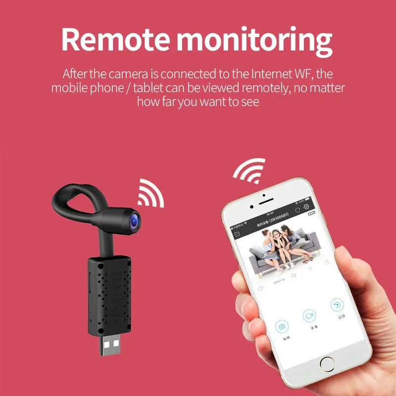 4K USB Surveillance Wifi Cameras Mini Flexible Lens Cable Motion
