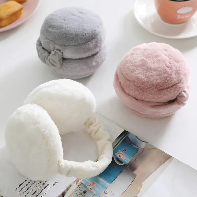 Foldable Plush Ear Warmers – Unisex Winter Earmuffs 1-4 Pack