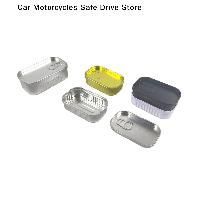 Tinplate Mini Metal Box Creative Sardine Can Shaped Storage Portable