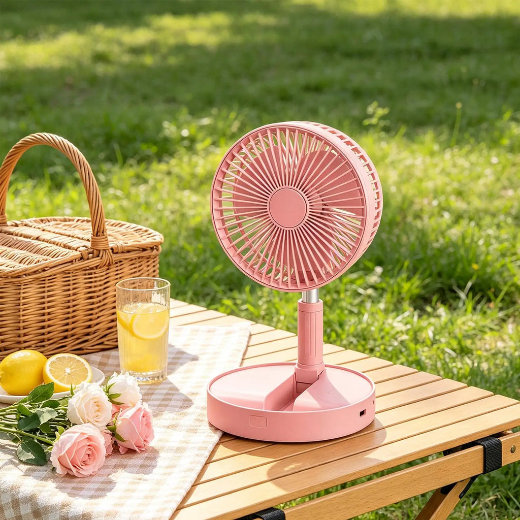 Portable Fan For Room 185-Degree Tilt Oscillating Blower Silent Foldable Rechargeable Standing Fan For Home Outdoor Camping Zpaxo