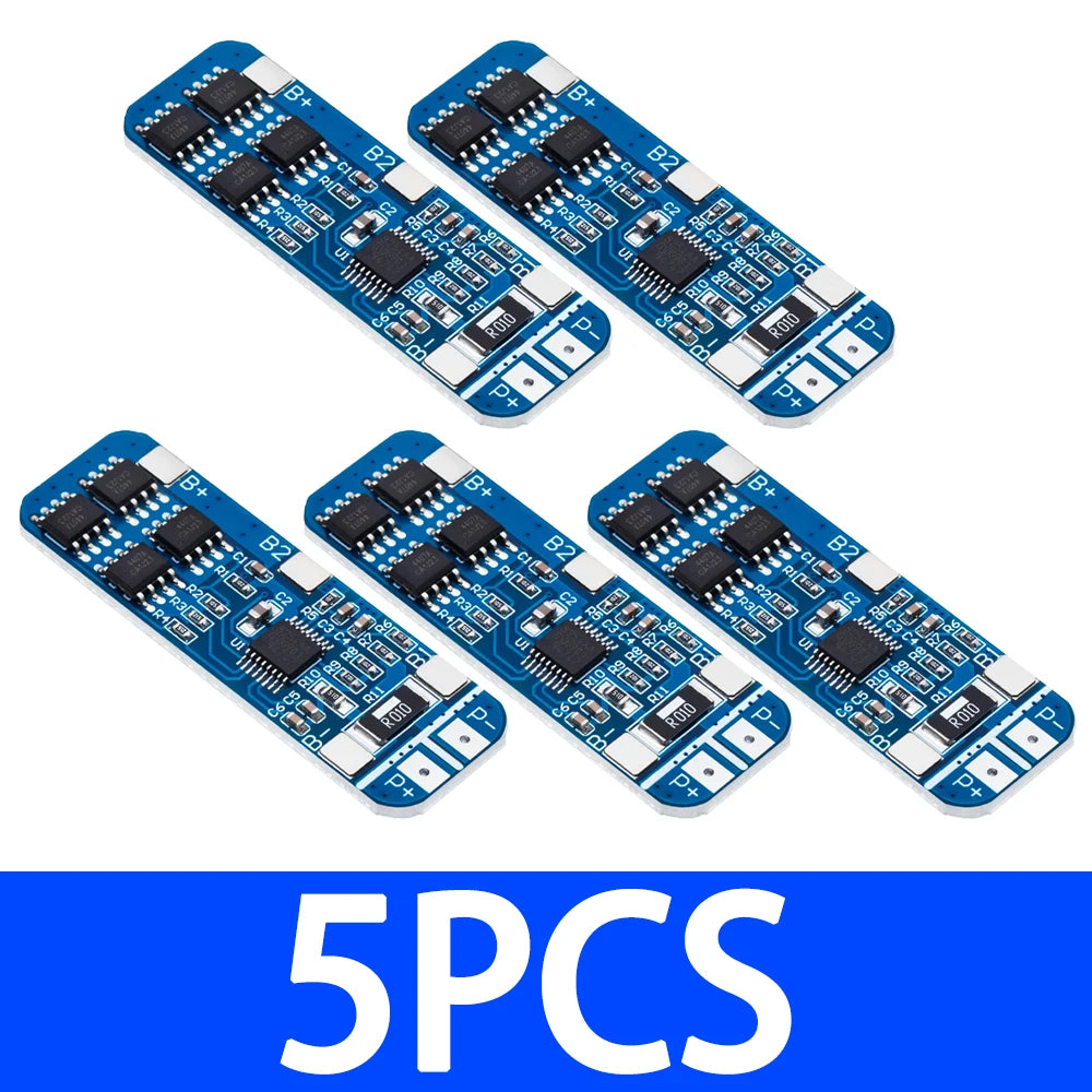 3S 12V 10A BMS Charger Board Balance Function LiFePO4 Li-ion 18650 Zpaxo 5pcs blue 10a