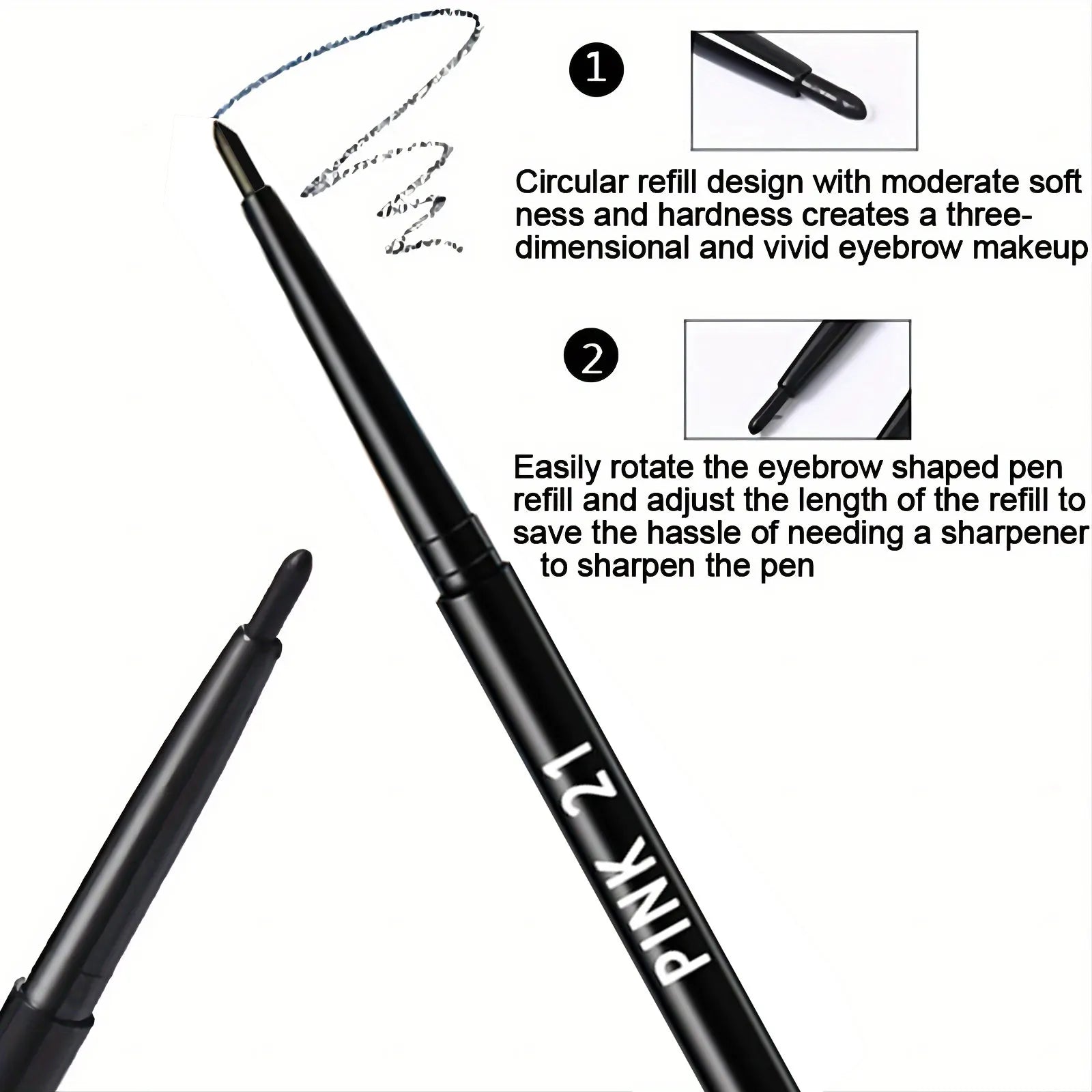 Waterproof Black Eyeliner Pencils-smudge-proof Long-lasting
