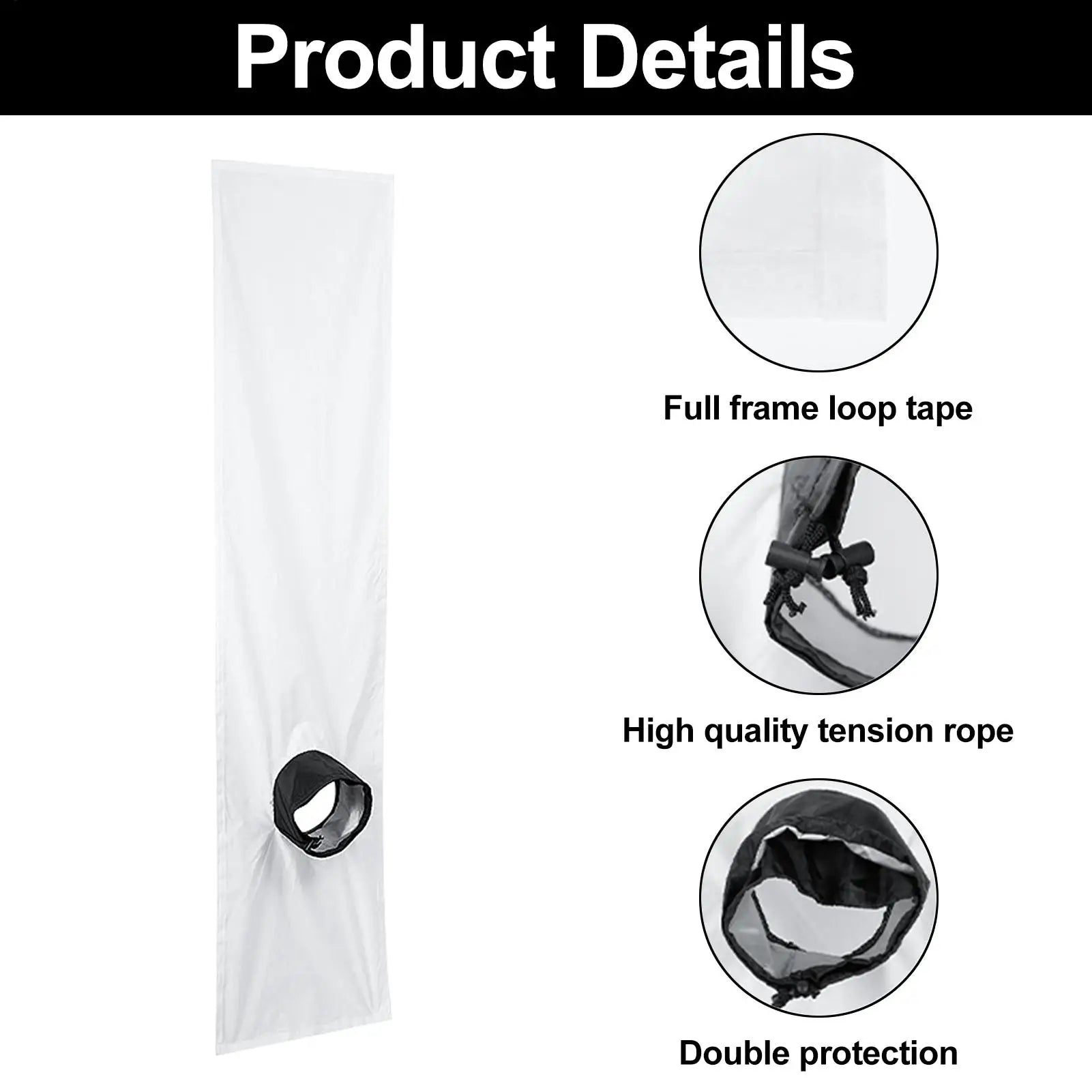 Air Conditioner Sealing Cloth Single Hole Strip Window Soft Baffle