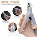 LED Light Pet Nail Clippers for Cats And Dogs 5x Magnification Dual-Sided Clipper for Trimming Nails And Claws Zpaxo YELLOW