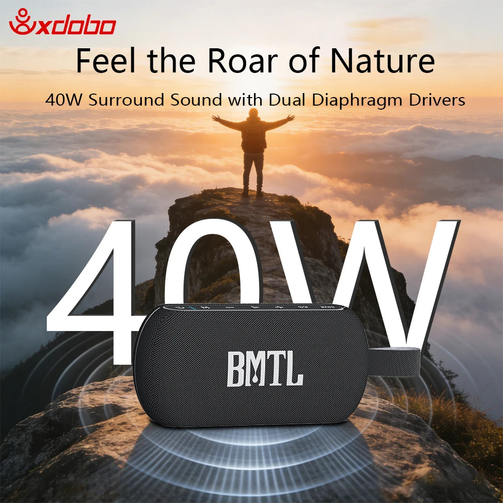 XDOBO Mission Bluetooth Speaker Portable 40W Subwoofer TWS Wireless Zpaxo