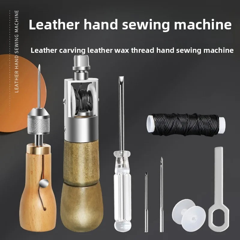 Leather Sewing Awl Thread Kit Speedy Stitcher Hand Sewing Machine Tools Kit Leather Craft Stitching Shoemaker Canvas Repair Zpaxo