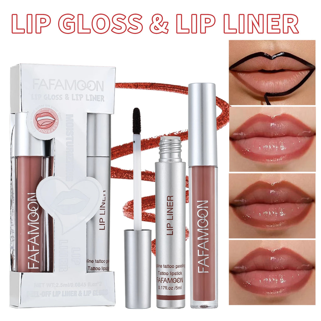 Peel-off Lip Liner Gloss Long-lasting Glossy Lightweight Moisturizing