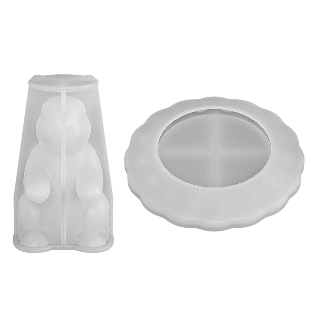 Resin Polymer Clay Crafts DIY Rabbit Offer Ornament Epoxy Molds Home Zpaxo Rabbit Plate