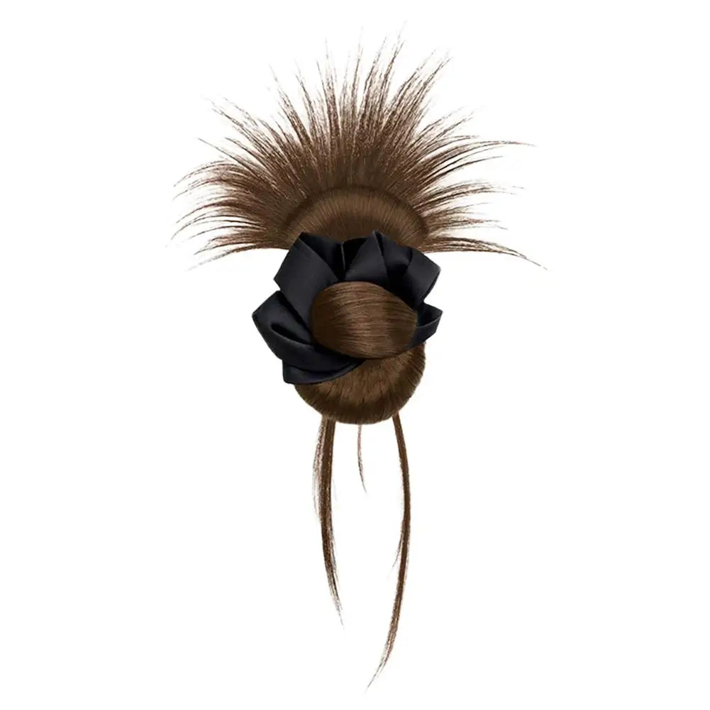 Feather Ball Hair Bun Clip – Messy Synthetic Scrunchie Hairpiece Hair Bun Clip Zpaxo Natural Color