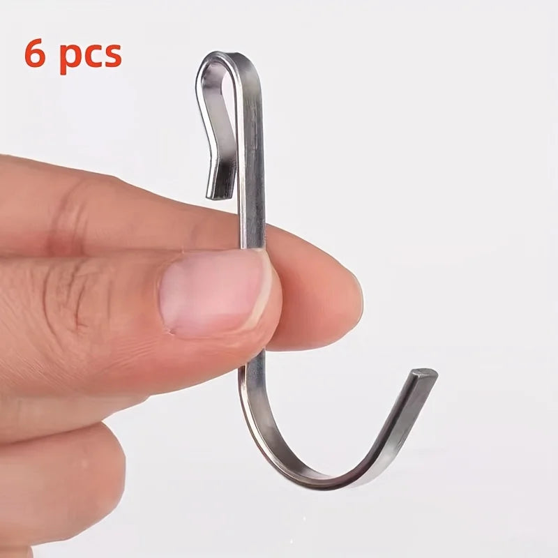 6-Pack Snap-On J-Hook Clips for Wire Shelving & Sink Grates Wire Shelving Hooks Zpaxo 6pcs