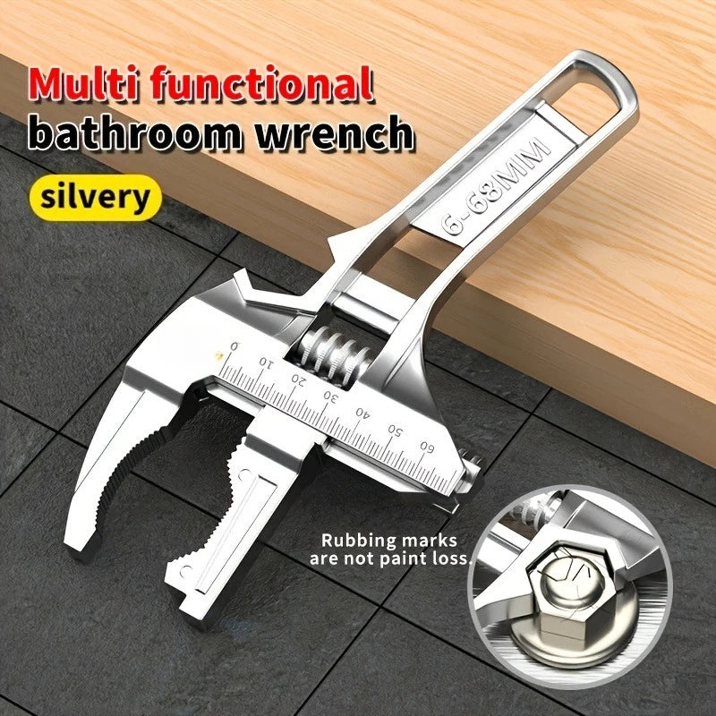 Versatile Adjustable Wrench Strong Grip Wide Opening Ideal Plumbing
