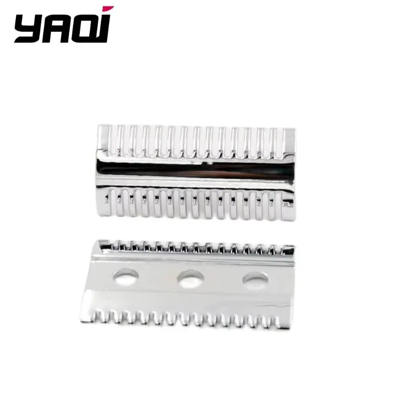 YAQI High Quality Chrome Mellon Mens Safety Razor Head For Shaving Solid Color Shaver replacement Accessory For Cleaning Face Zpaxo