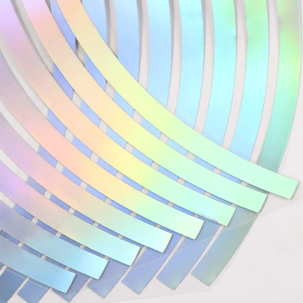 Sticker Laser 10 12 14 18 Inches PVC Reflective Rim Stripe Wheel Tape Zpaxo