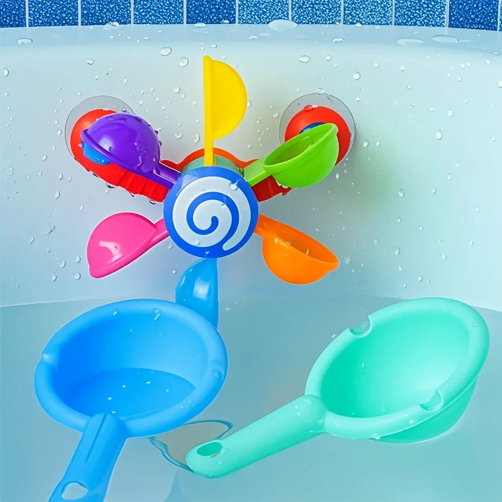 Colorful Windmill Suitable Both Bathroom Outdoor Play Engaging Toy