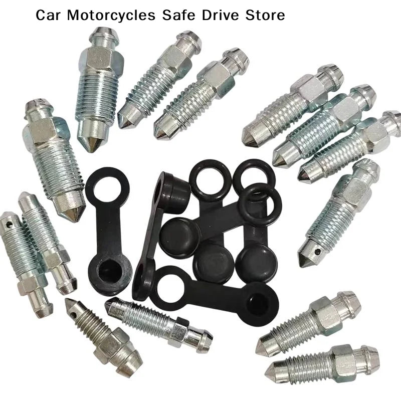 CM2 Motorcycle Brake Caliper Oil Drain Deflation Screws M8 M10 Rubber