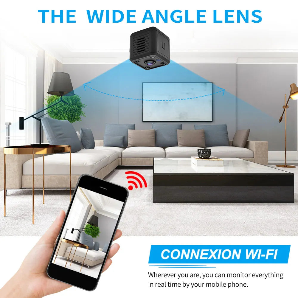X6 Mini IP Cameras HD 1080P Wifi Sports Wireless Security Surveillance Built-in Battery Night Vision Smart Home Cameras Zpaxo