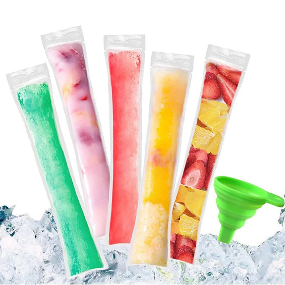 20 100 Juice Frozen Tube DIY Popsicle Mold Lollipop Bag Homemade Zpaxo