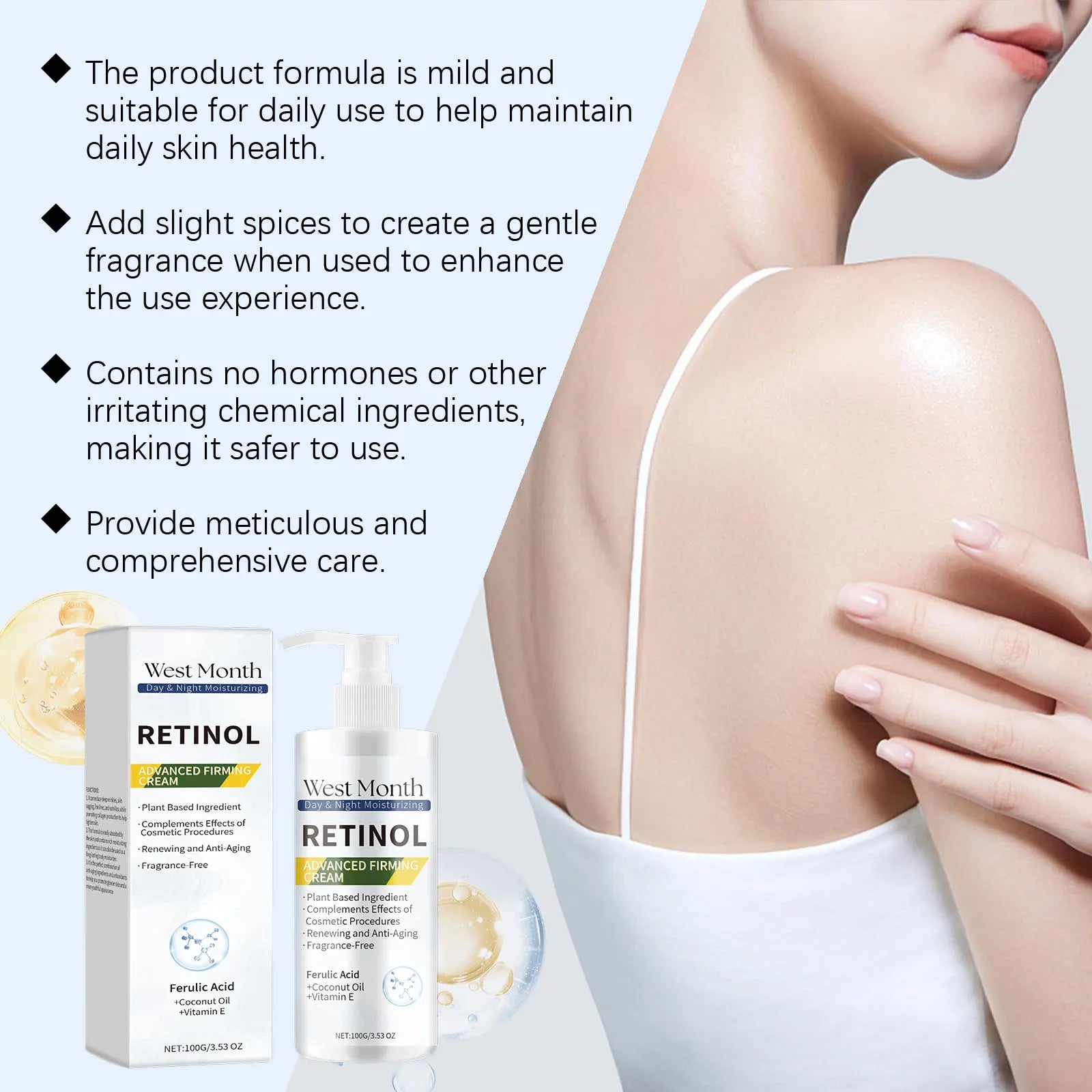 Retinol Body Firming Cream - Tighten Skin, Boost Elasticity, Deep Hydration & Anti-Aging For Radiant Youthful Body Zpaxo