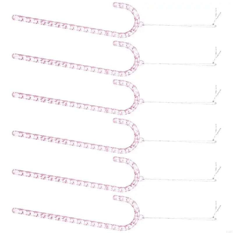 Break Resistant Acrylic Christmas Decorations 6 Pack Celebratory Candy Staff Hangers for Home Zpaxo