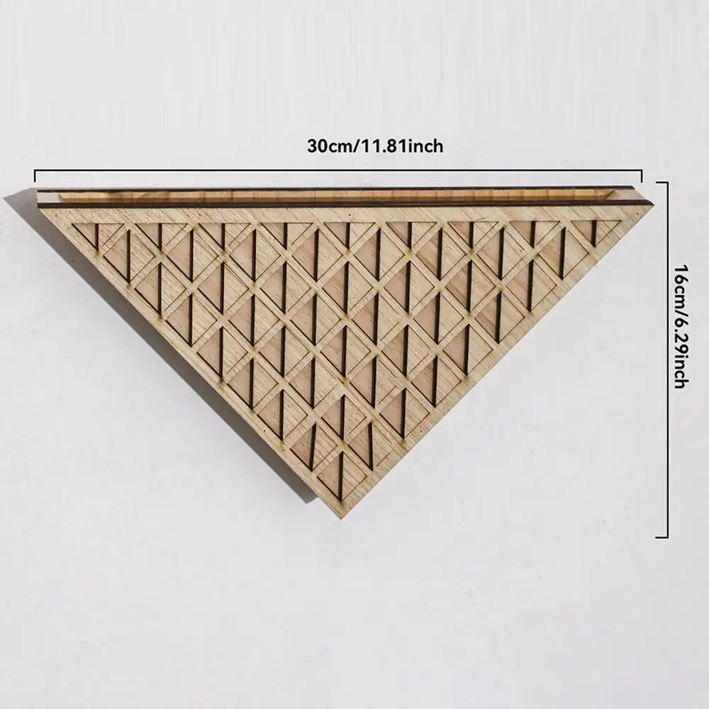Wall Mounted Plant Pot Wooden Space-Saving Basket Triangle Pot for Outdoor Plants for Small Apartment Garden Balcony Patio Porch Zpaxo China Mainland C