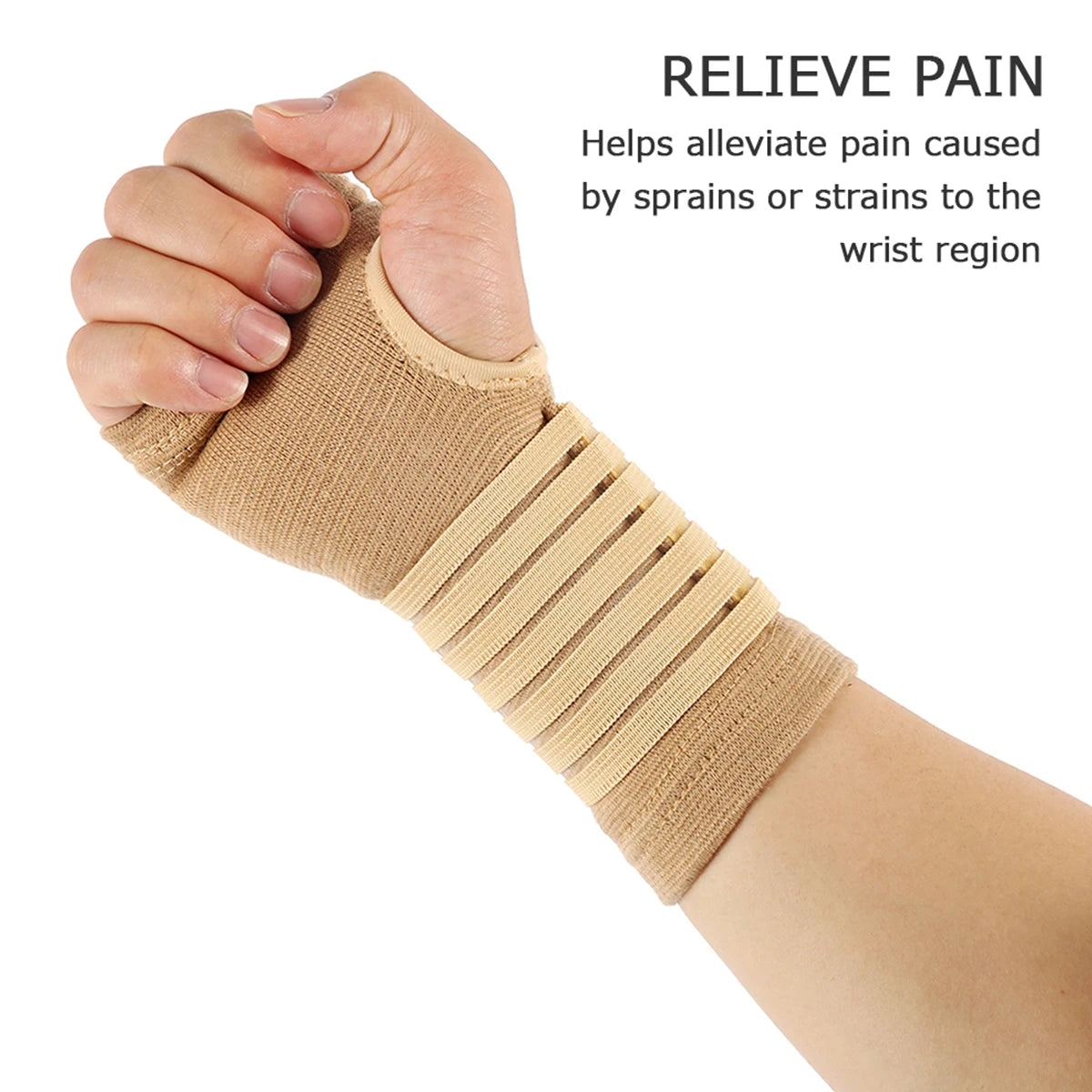 2/4PCS Sports Safety Wristband Elastic Bandage Wrist Guard Support Arthritis Sprain Band Carpal Protector Hand Shaping Sweatband Zpaxo
