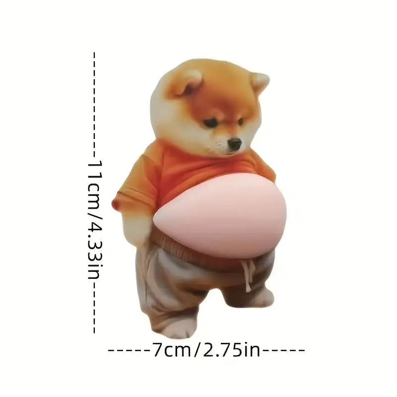 2-Pack 3D Shiba Inu Stickers, Self-Adhesive Decals for Phone, Laptop, Car, Gift for Pet Lovers Zpaxo