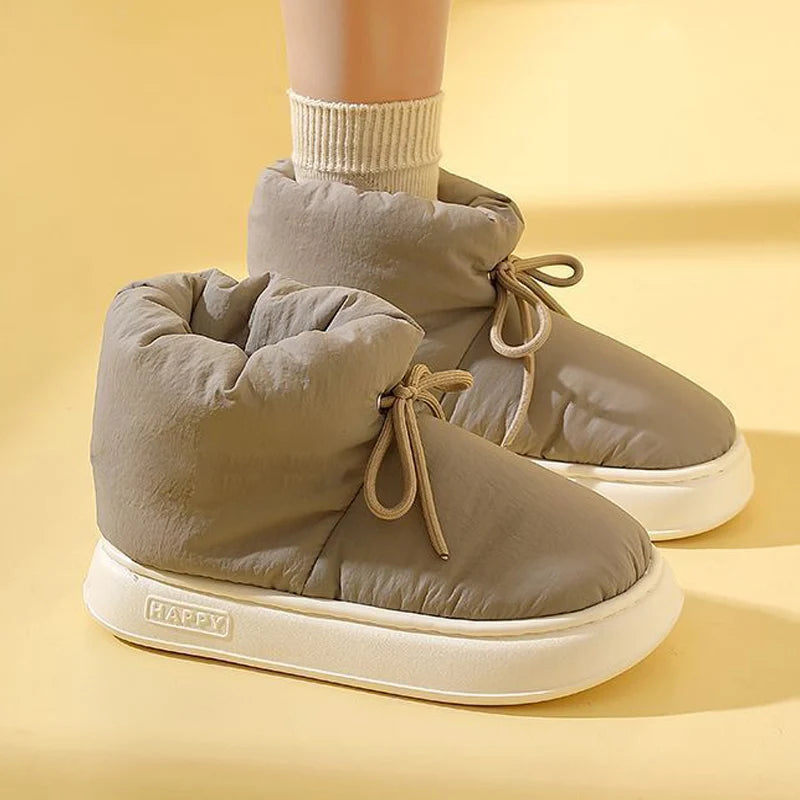 Winter Men Slippers Short Plush Women Cotton Boots Waterproof Outdoor