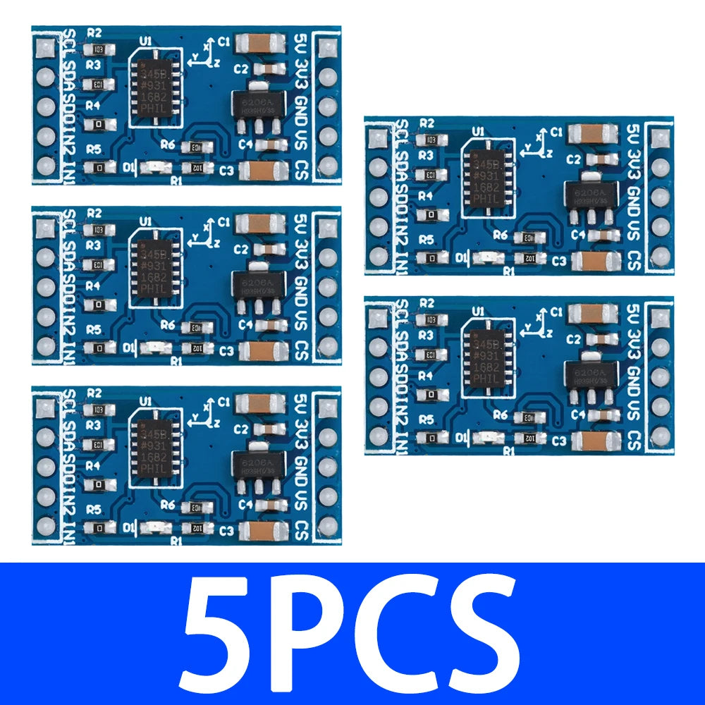 1PCS 3-Axis Digital Accelerometer (ADXL345): Gravity & Tilt Sensor Module – Compatible for Arduino Zpaxo 5pcs