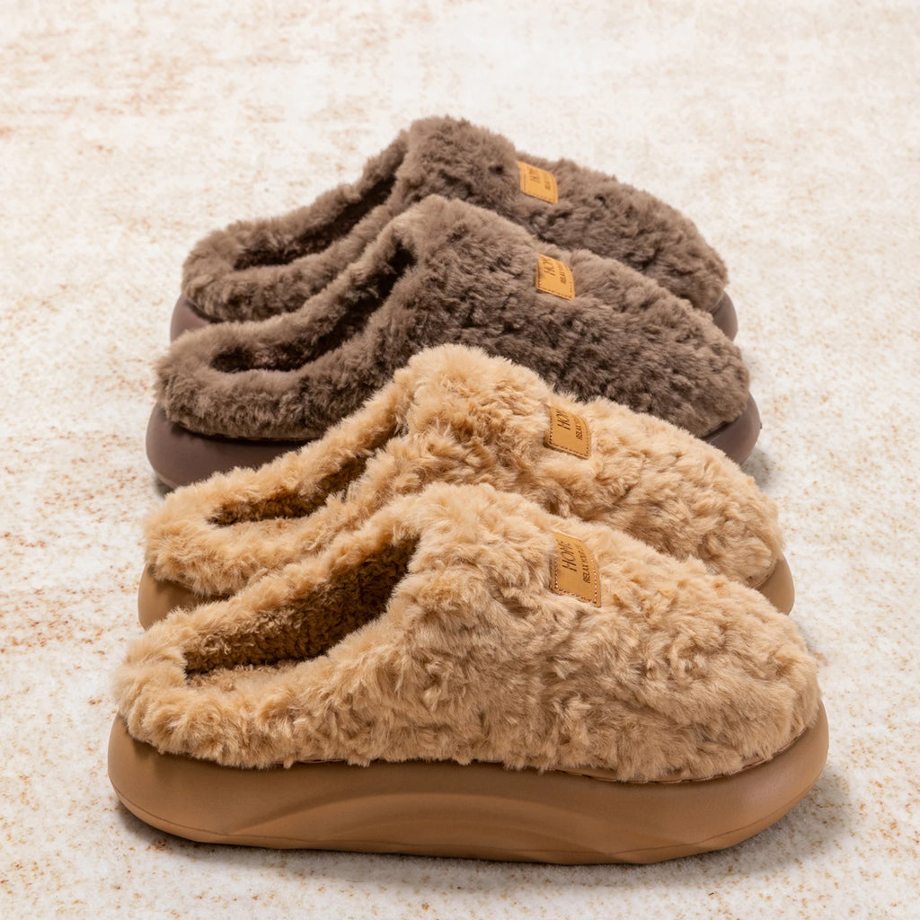 Women's Winter Slippers Indoor Non-slip Fleece Lined Warm House Shoes
