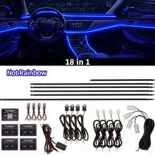 Universal RGB LED Car Ambient Lights 18-in-1 64 Colors Hidden Acrylic Zpaxo Atmosphere Lamp