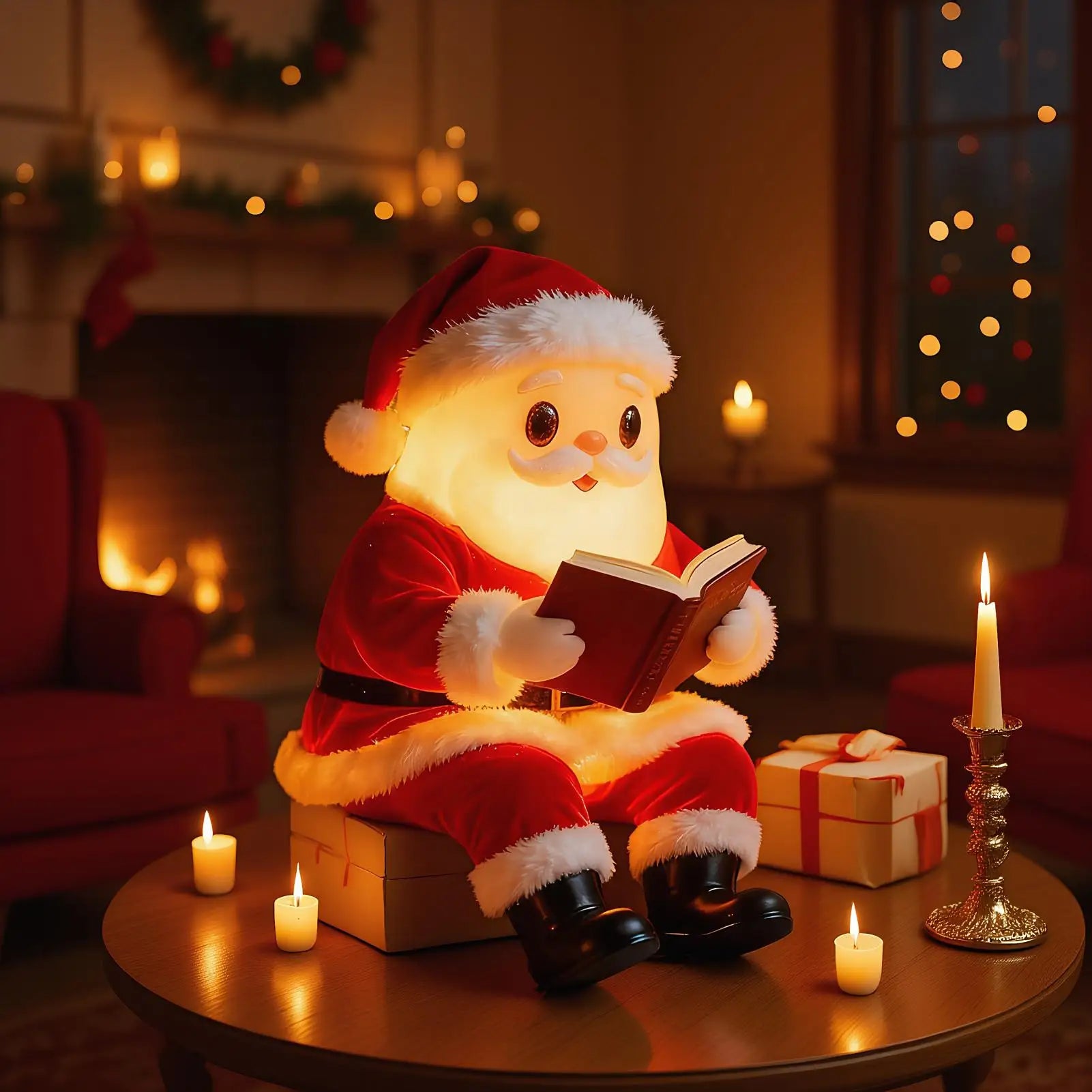 Christmas Night Light Santa Claus Decor Nightlight LED Desk Table