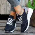 2025 Spring Autumn Shoes Woman Trend Wedge Platform Casual Women Lace Zpaxo Blue 36