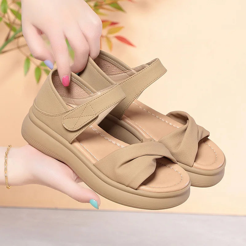 2025 Spring Summer Casual Comfortable Sole Large Simple Thick-soled Zpaxo