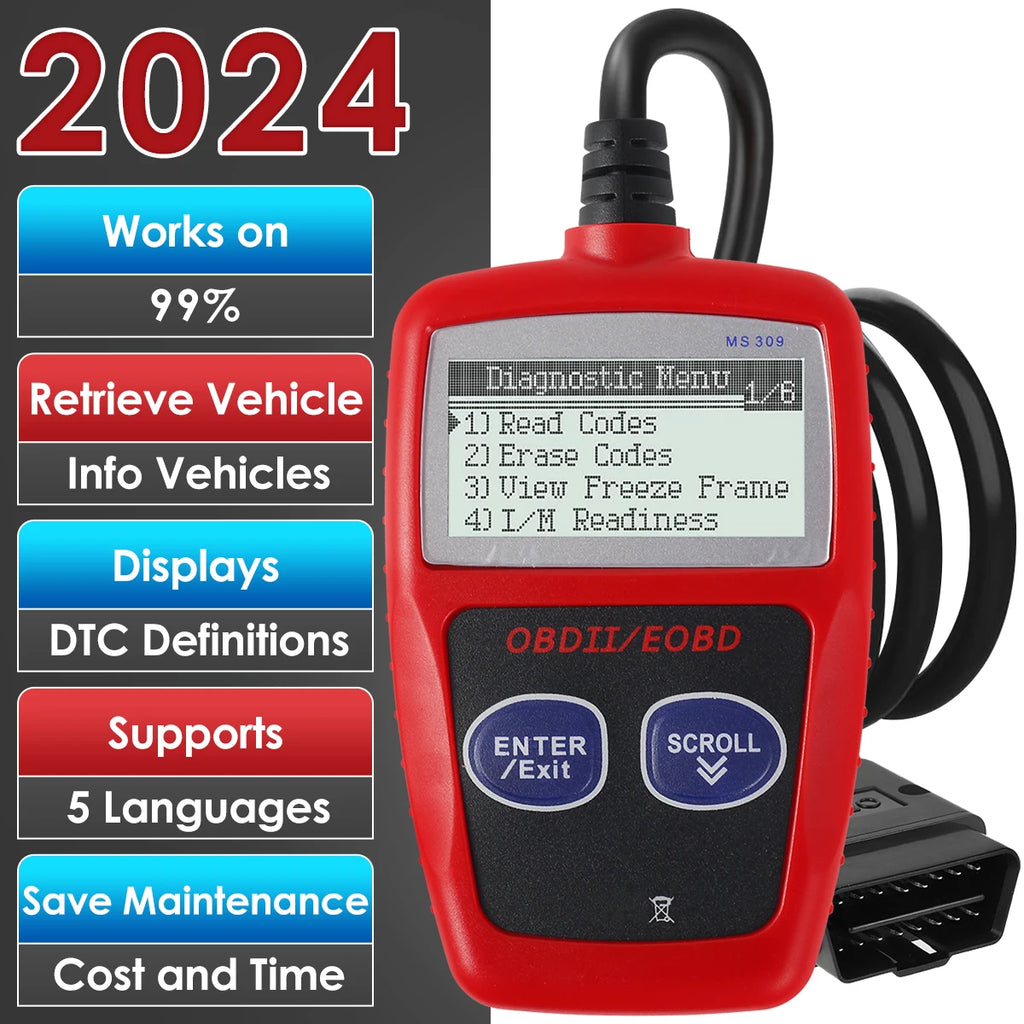 Car Diagnostic Tool Multifunctional Auto Fault Code Reader Accurate Engine Diagnostic Scanner Read & Erase Fault Code View NEW Zpaxo