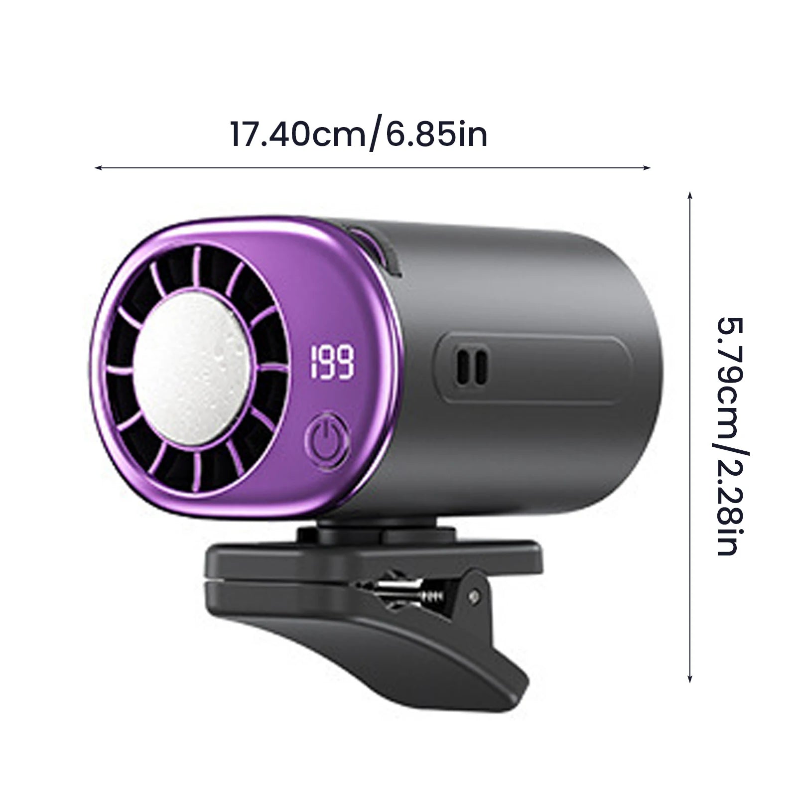 Car Clip Fan Mini Portable Outdoor Clip Umbrella Fan 199 Speed Waist Clip Electric Fan 360° USB Rechargeable Desktop Cooling Fan Zpaxo