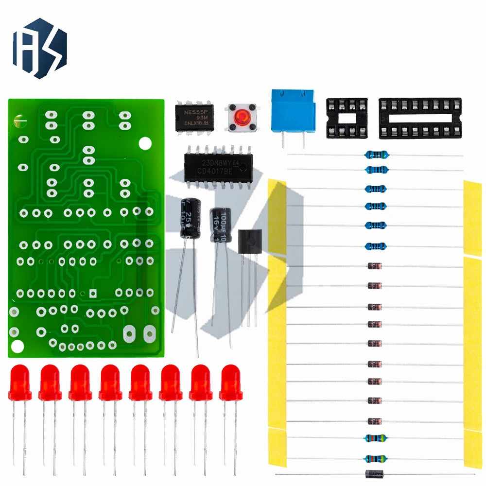 Electronic Dice Led Parts Cd4017 Ne555 DIY Production Reverse Zpaxo