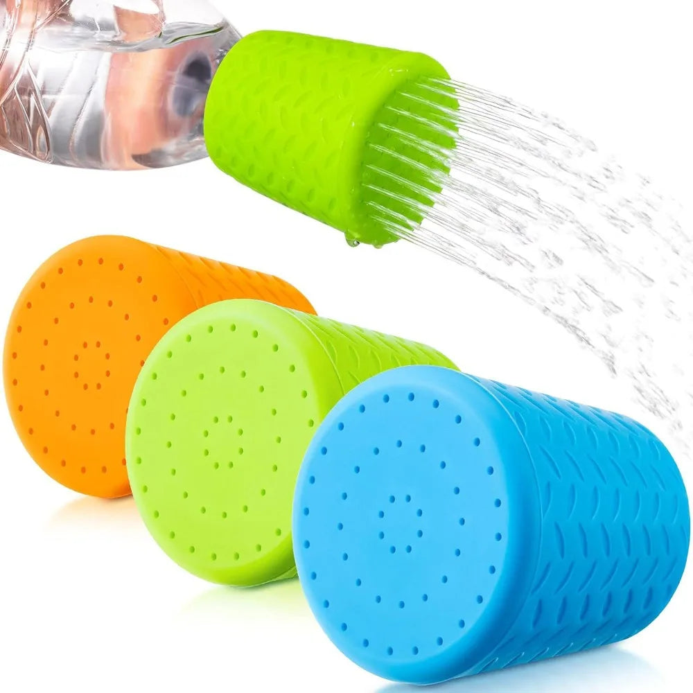 Silicone Pet Shower Head Kettle Universal Water Bottle Cap Cleaning