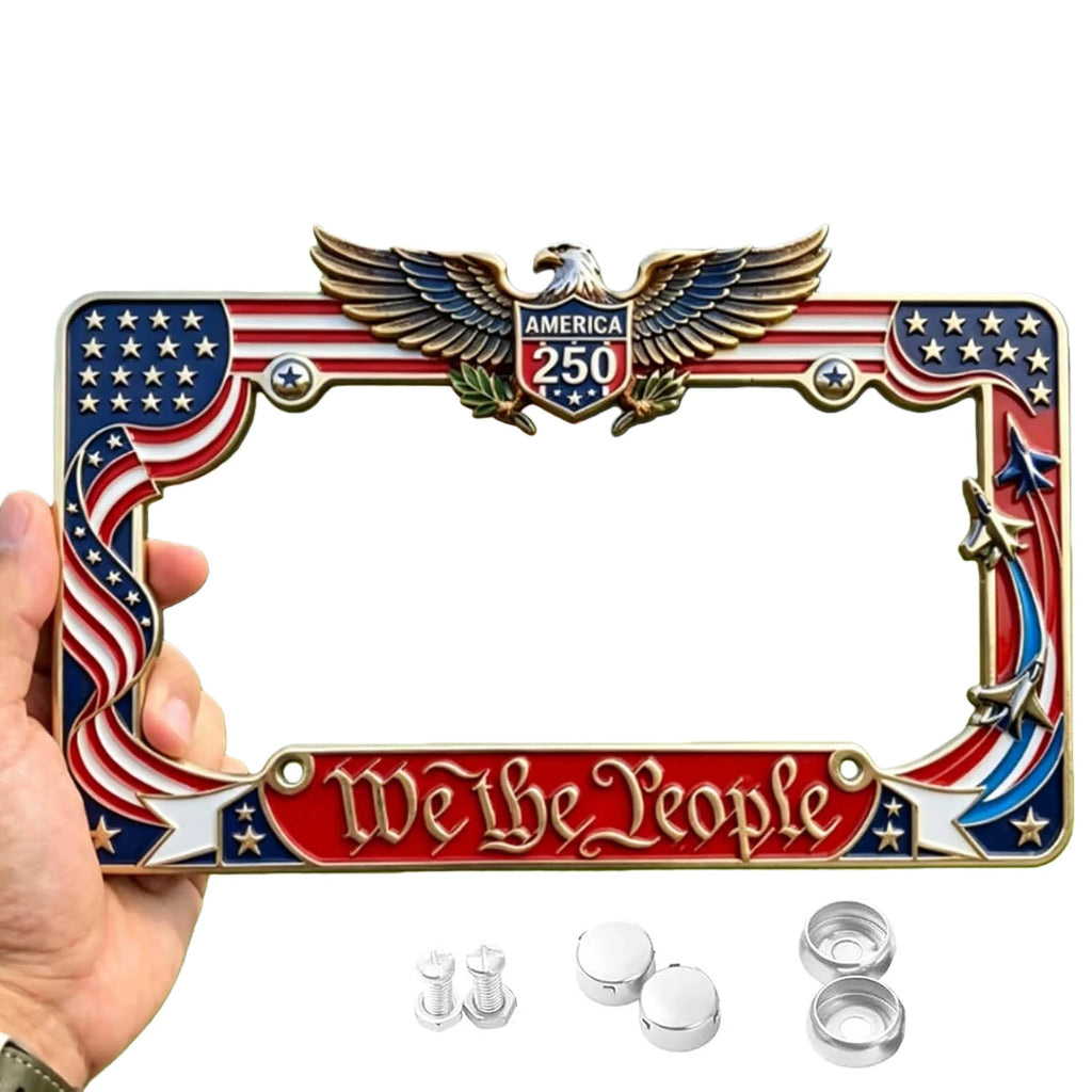1 American Specifications License Plate Holder Selected Flags Screws